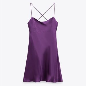 Zara purple slip dress medium